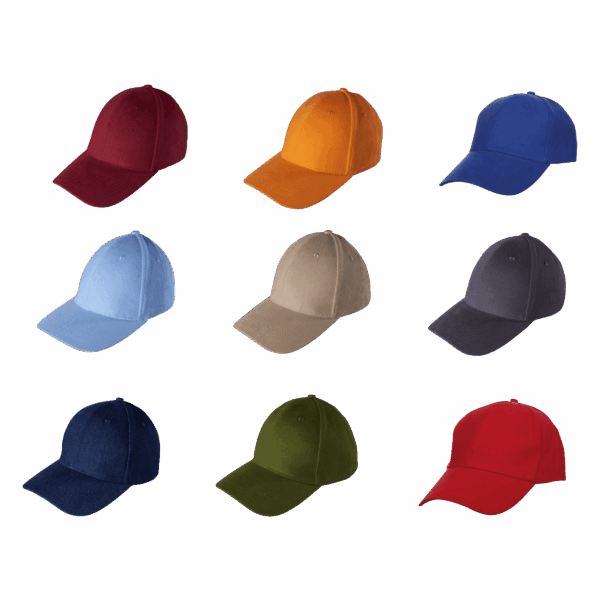 Panelled cap in assorted colours