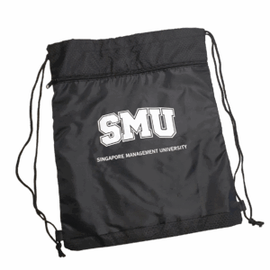 Drawstring Bag with Mesh Panel & Zip Compartment