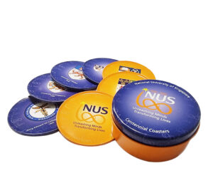 Printed Coaster Set with Tin Box